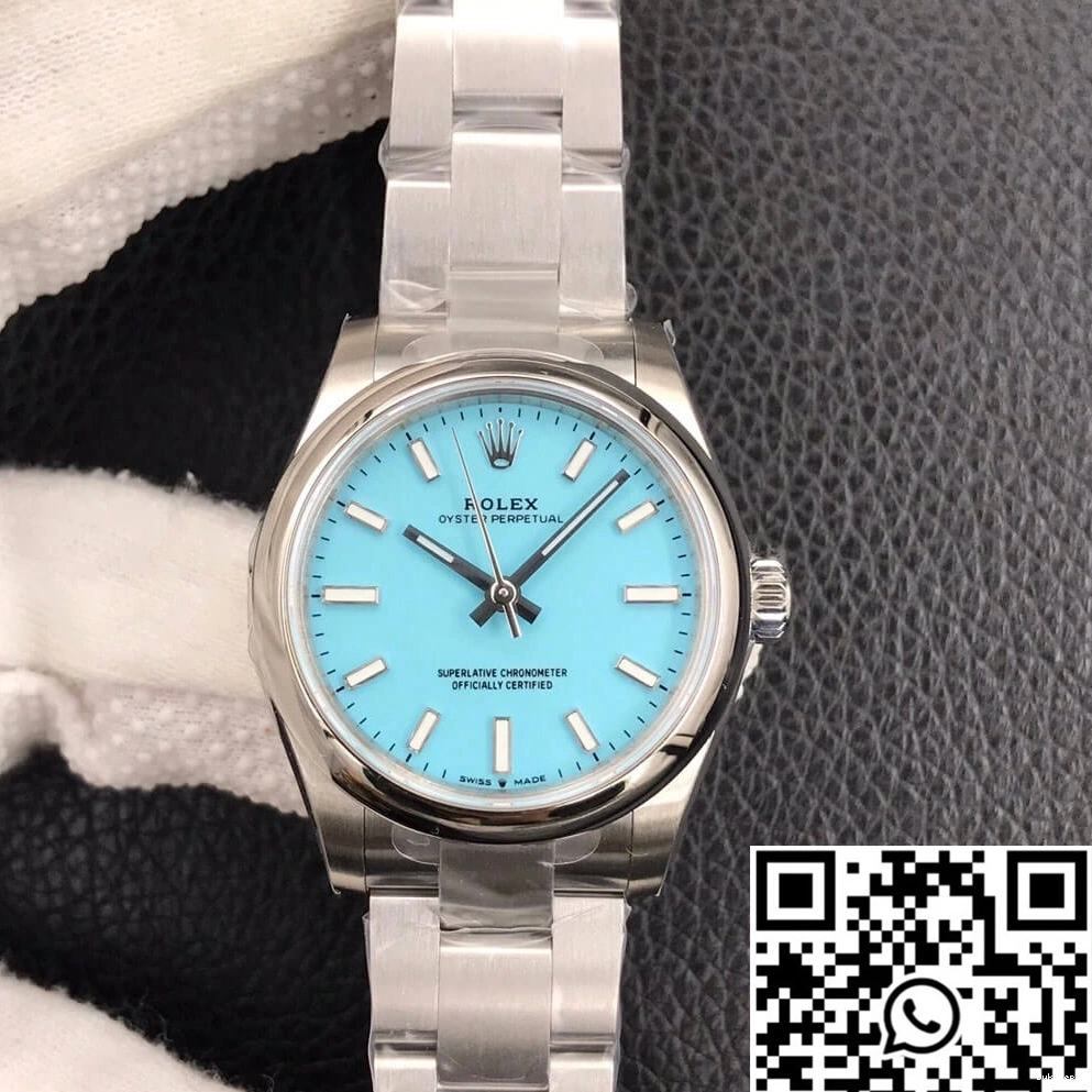 Blue EW Rolex Factory Perpetual Dial Oyster Turquoise M277200-0007 31MM 0429